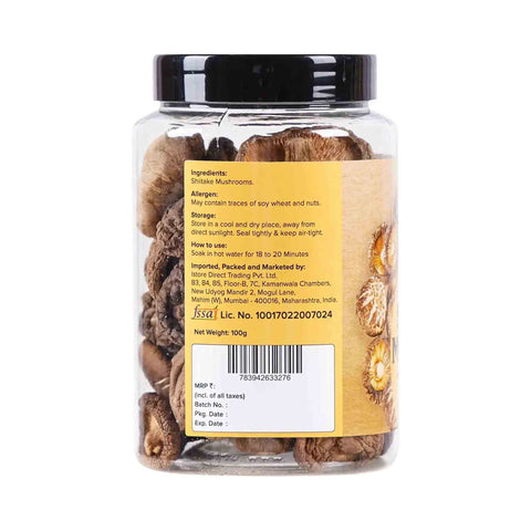 Urban Platter Dried Shiitake Mushrooms, 100g (Umami-Rich | Perfect for Asian Soups, Stir-Fries & Sushi )