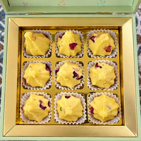 Kesar Modak- 9 pcs Box (Delivered Separately Next Day)