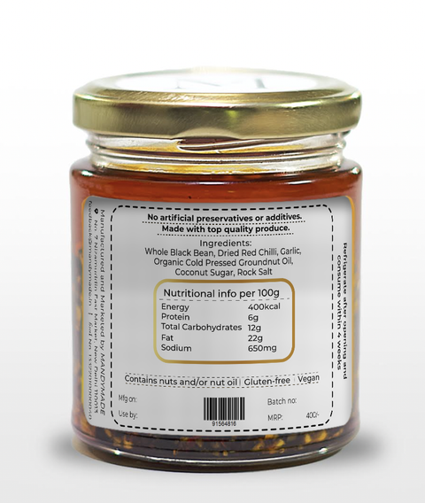 Mandymade Roasted Garlic and Black Bean Chilli Oil