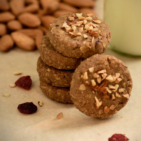 Gluten free Pearl Millet, Cranberry, and Almond Cookies