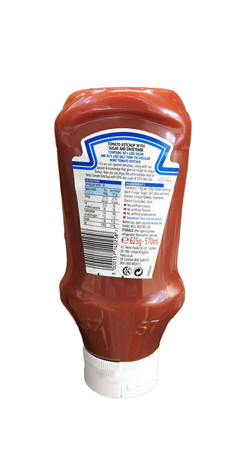 Heinz Tomato Ketchup 50% Less Sugar 10x400g
