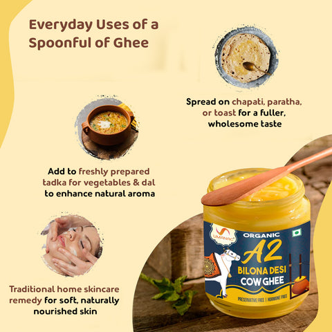 Umanac Organic A2 Bilona Cow Ghee 500ml