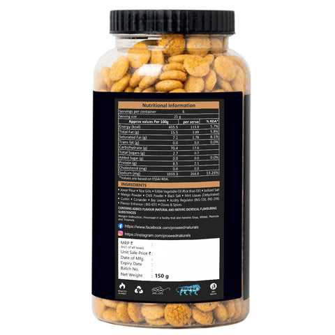 Proseed Jowar Puffs Chatpata Chat Jar 150g