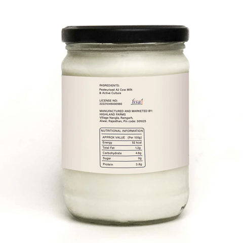 A2 Yogurt Low Fat, 500gm (Delivered Separately Next Day)