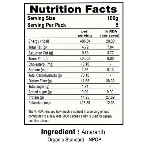 Orasure Organics Amaranthus Flour