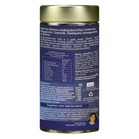 Om Shanti (Tin) (Certified Organic)
