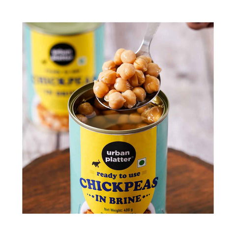 Urban Platter Ready To Use Chickpeas in Brine, 400g (Canned, Drained Weight 240g)