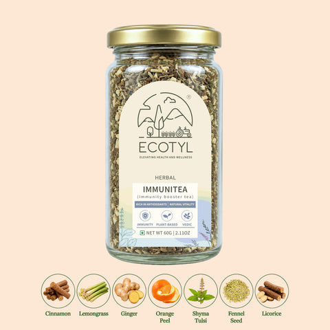 Ecotyl Immunitea (Immunity Booster Tea) | Nourishing Blend | Herbal Tea | 60g