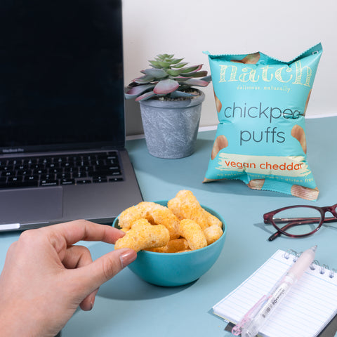 Natch Chickpea puffs - vegan cheddar 20grams each  (Bundle Pack of 6)