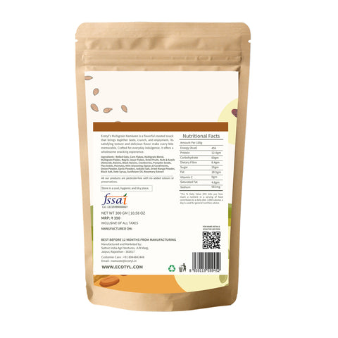 Ecotyl Multigrain Namkeen | Roasted Snack | Seeds & Nuts Mix | 300g