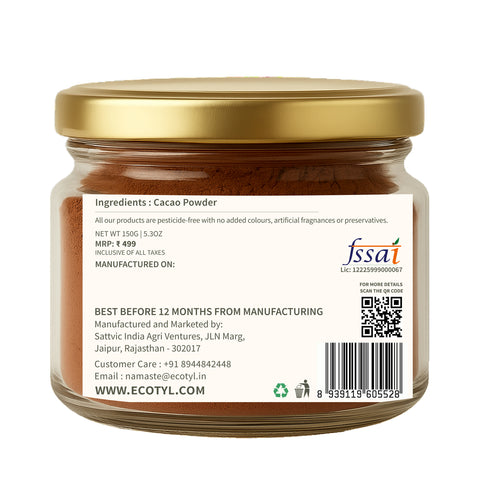 Ecotyl Cacao Powder | Rich in Antioxidants | Boosts Energy | 150g
