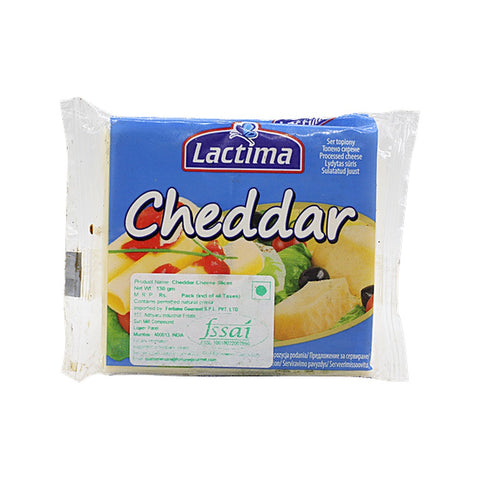 Lactima Cheddar Cheese Slices 130g