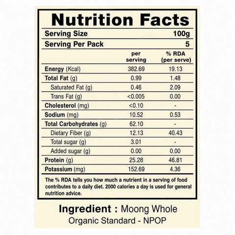 Orasure Organics Moong Whole