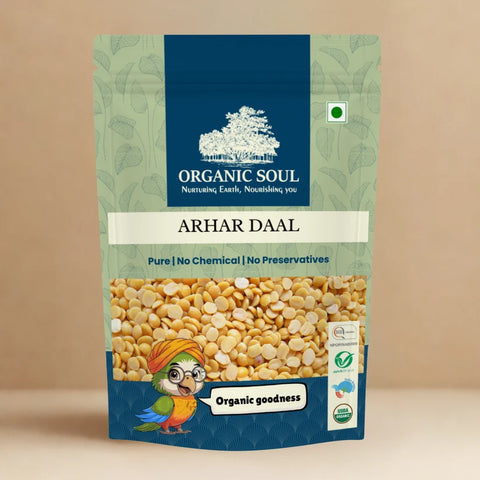 Organic Soul Organic Arhar Dal (Toor Dal) – Unpolished | 500 g