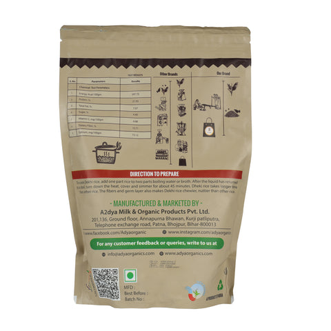 Adya Organics Handpounded Dhekhi Rice 1kg