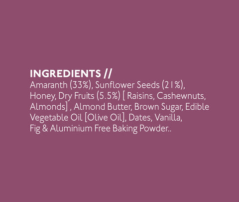 Nourish Organics Fig Amaranth Cookies 110grams