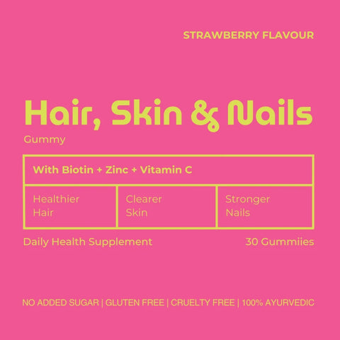 Organic Soul Hair, Skin & Nails O Gummy – Biotin & Vitamins | Strawberry | 30 Gummies