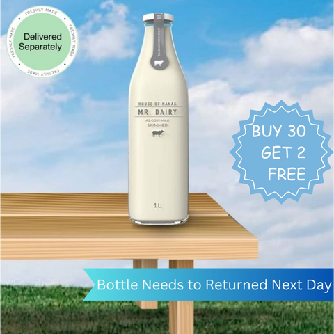 A2 Skimmed Milk 1L/Daily (Order by 10 Pm) (Delivered Separately Next Day)