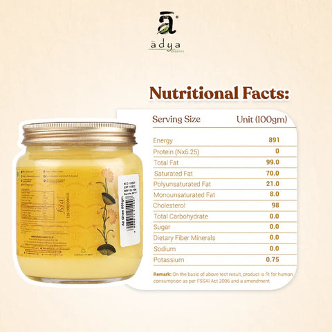 Adya Organics A2 Gir Cow Ghee