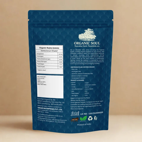 Organic Soul Organic Rajma Jammu – Unpolished | 500 g