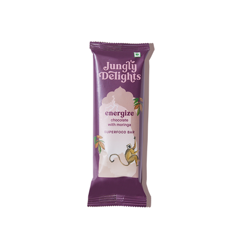 Jungly Delights Energize chocolate with moringa box of 5 bars 190g