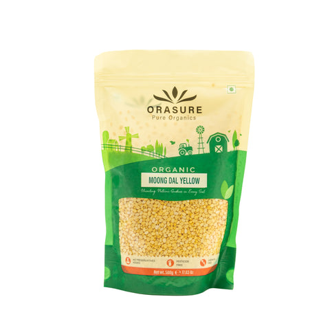 Orasure Organics Moong Dal Split (Yellow)