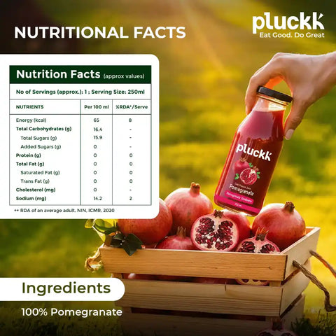 Pluckk Cold Pressed Pomegranate 250ml