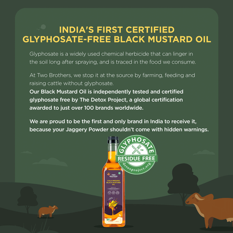 Mustard Oil India's Only Certified Glyphosate Free Sarso Ka Tel 1L