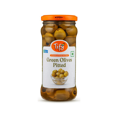 Tify Pitted Green Olives 370ml
