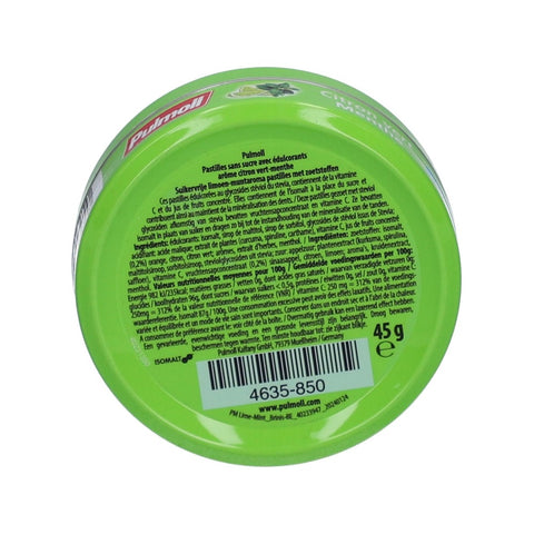 Pulmoll Lime Mint Sugarfree Lozenges 45g (1X10)