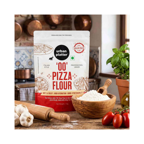 Urban Platter Italian Style '00' Pizza Flour, 1kg (Extra Fine Wheat Flour | Perfect for Neapolitan Pizza, Focaccia & Artisan Bread)