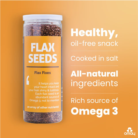 Omay Foods Flax Seeds (Roasted) 160 grams