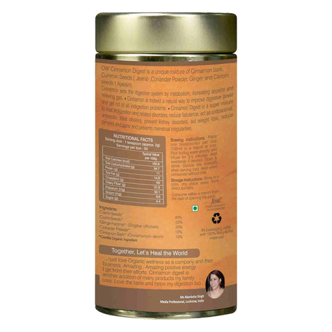 Organic Wellness Cinnamon Digest (Tin) 100 grams