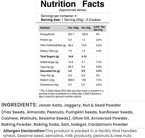 Jowar Nut Cookies | 100g