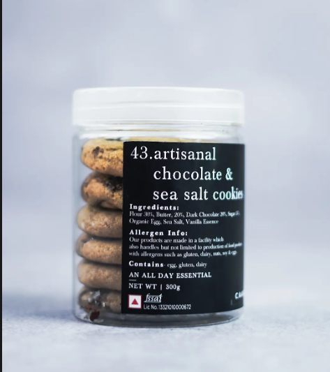 Artisanal Chocolate And Sea Salt Cookie (Pack Of 6)