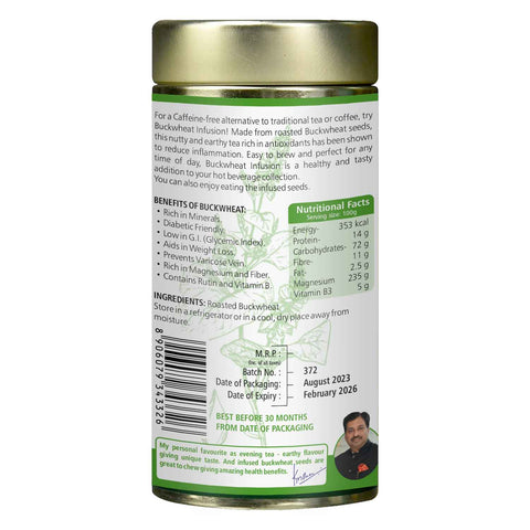 Organic Wellness Buckwheat Tea (Tin) 100 grams