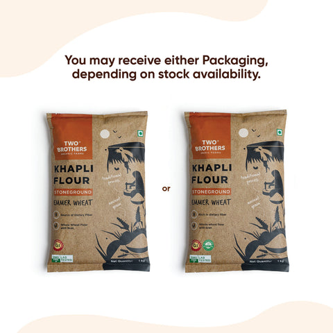 Khapli Wheat Flour (2kg) | India's Only Certified Glyphosate Free Atta | Low-Gluten Wheat Flour