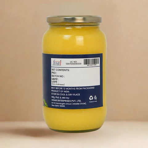 Organic Soul Organic A2 Gir Cow Ghee – Bilona Method | 1 Litre
