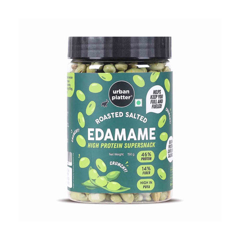 Urban Platter Roasted Salted Edamame (46% Protein, 14% Fiber, Lightly Salted Young Green Soybeans, Highest Plant Protein Supersnack)
