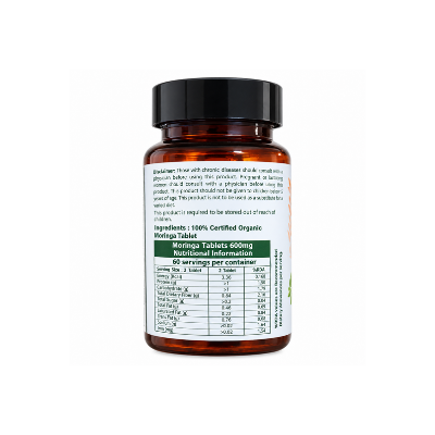 Vedic Kitchen Organic Moringa Tablets (Certified Organic) 600mg