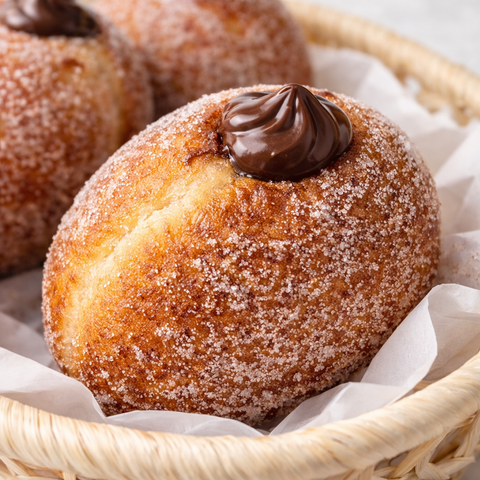 Center Filled Dark Chocolate Doughnut (Bomboloni)