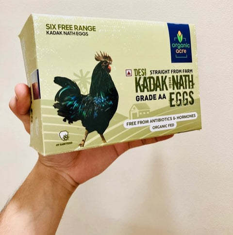 Organic Acre Kadaknath Eggs  6 Pcs