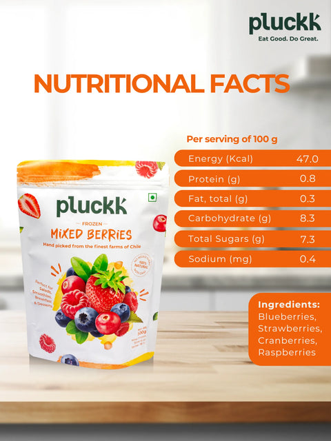 Pluckk Frozen Mixed Berries 200g