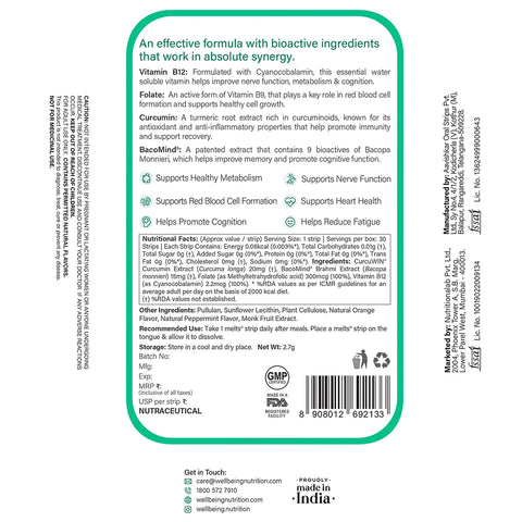 Wellbeing Nutrition Vegan Vitamin B12 2.7g