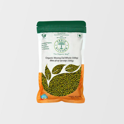 Vedic Kitchen Organic Moong Green Whole (Certified Organic) 500 grams