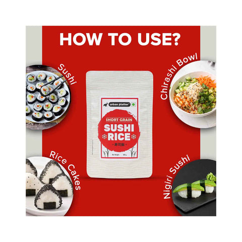 Urban Platter Short-Grain Sushi Rice, 300g (Sticky, Chewy & Aromatic )