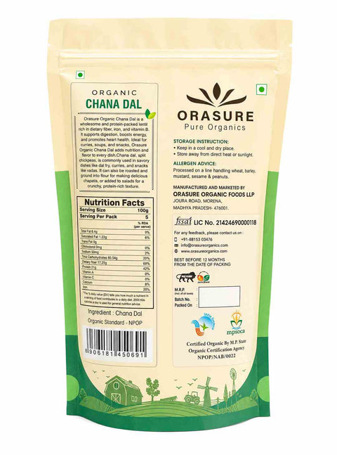 Orasure Organics Chana Dal