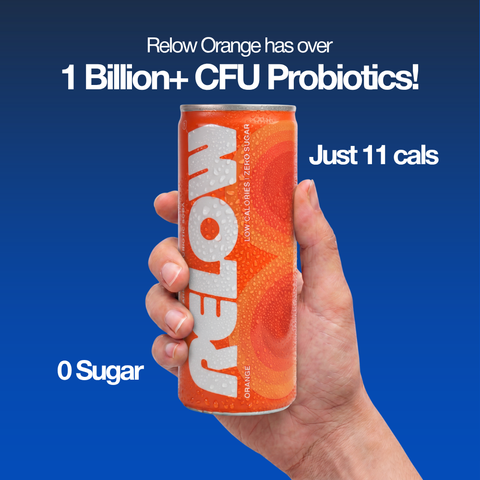 Relow Orange Sparkling Probiotic Soda