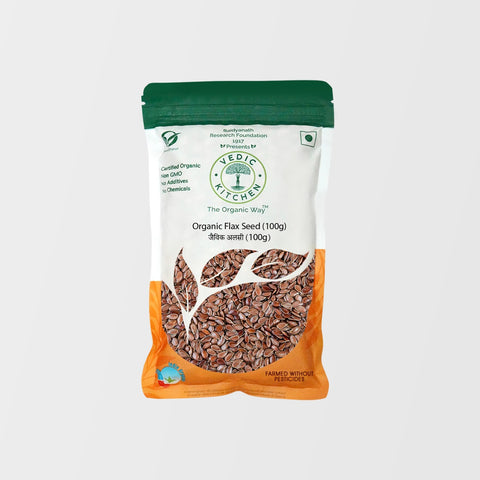 Vedic Kitchen Organic Flax Seed (Certified Organic) 100 grams