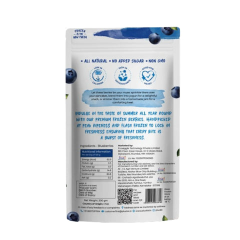 Pluckk Frozen Blueberry 200g